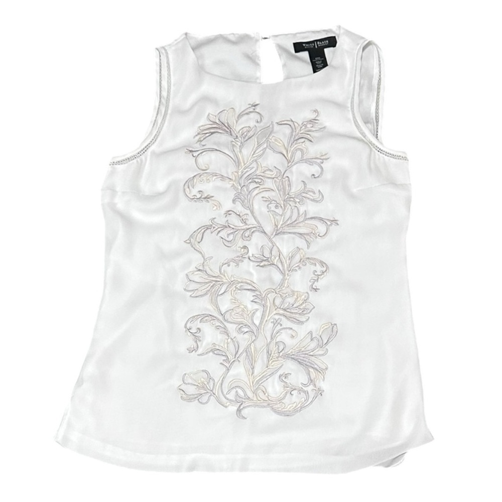 WHBM Embroidered Sleeveless Blouse Size XXS